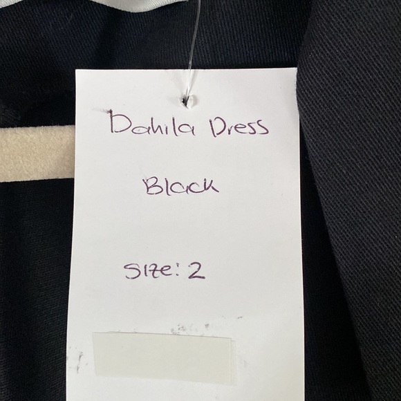 KIM SCHALK LUXURY BLACK DAHILA DRESS SLEEVELESS COLLARD 2 NEW - Picture 6 of 10